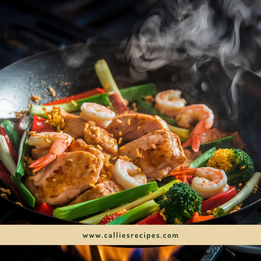 Sizzling Asian Chicken and Shrimp Stir-Fry