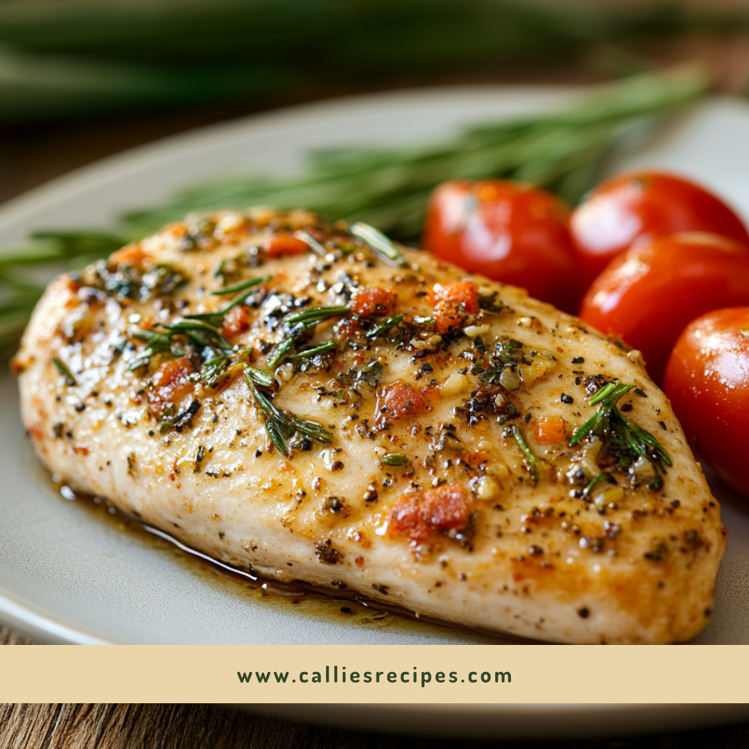 Health benefits of chicken breast after being cooked with herbs and spices in a kitchen